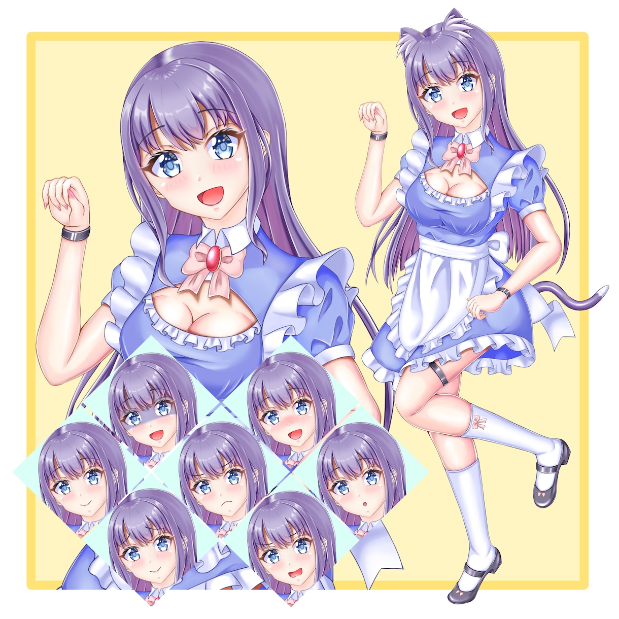 TRPGなどに使える猫耳メイドの立ち絵販売します すぐにTRPGなどで使える立ち絵をお求めの方にオススメ イメージ1