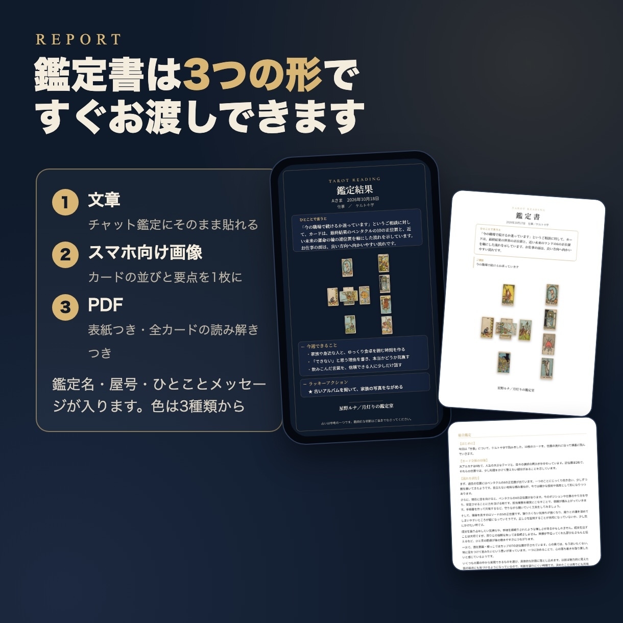 占い師向け本格タロット鑑定アプリを納品します 展開法11種・鑑定書PDF・カルテ｜先着5名3,000円 イメージ3