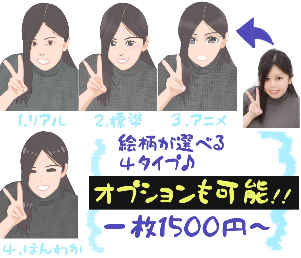 最短即日可能！デフォルメのアイコン作成します 似顔絵、オリジナルキャラをSNSなどのアイコンにしませんか？ イメージ1