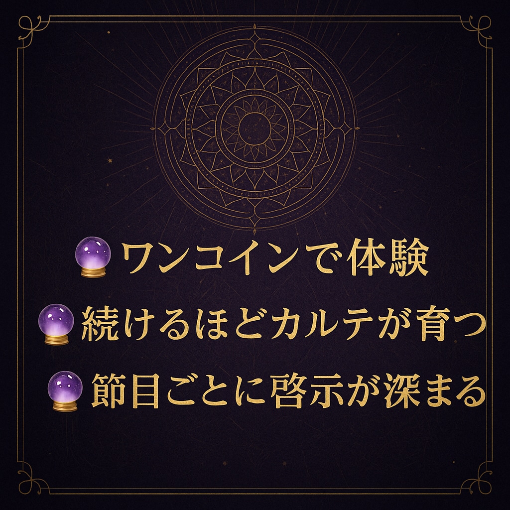 算命アルゴリズム神託　を授けます 続けるほどに、あなたの運命カルテは完成へ近づく イメージ2