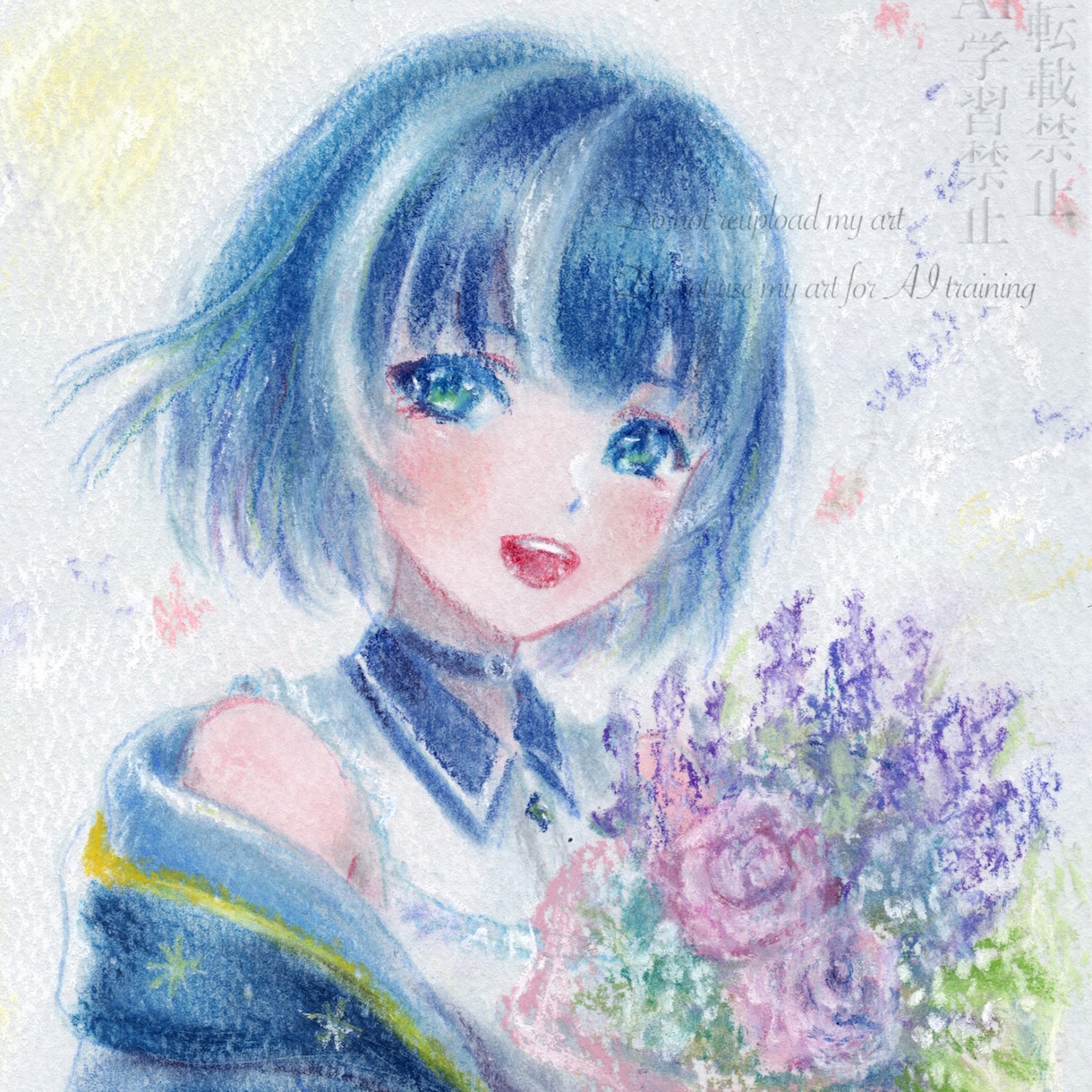 アイコンイラストを制作します パステルと水彩色鉛筆を使った，優しい世界をお届けします イメージ5