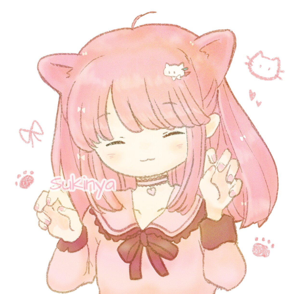 アイコンに最適！バストアップイラストを描きます 水彩画風で柔らかい印象の色使いがよいアイコンが得意です イメージ6