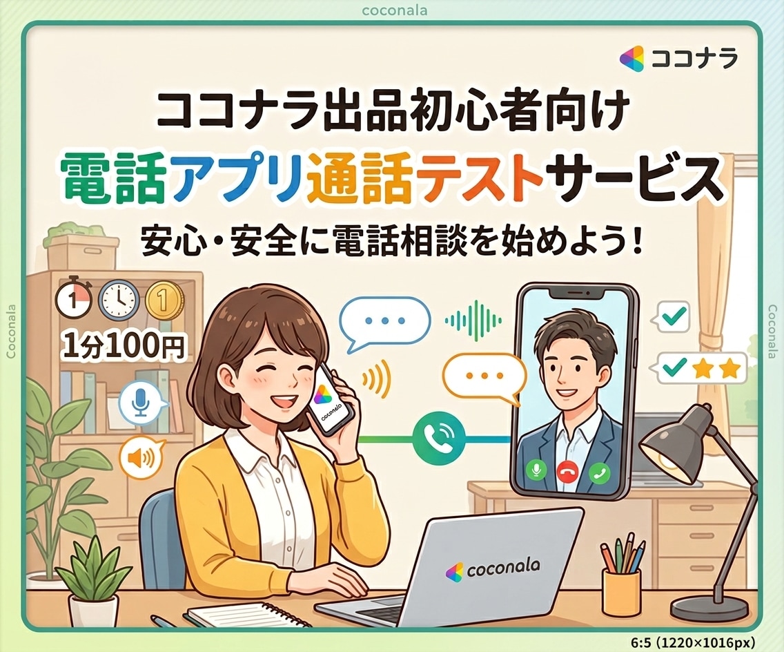 初心者用　通話テスト&使い方のお試しできます 出品者様・同業者様のアプリ使用確認や練習も大歓迎です イメージ1
