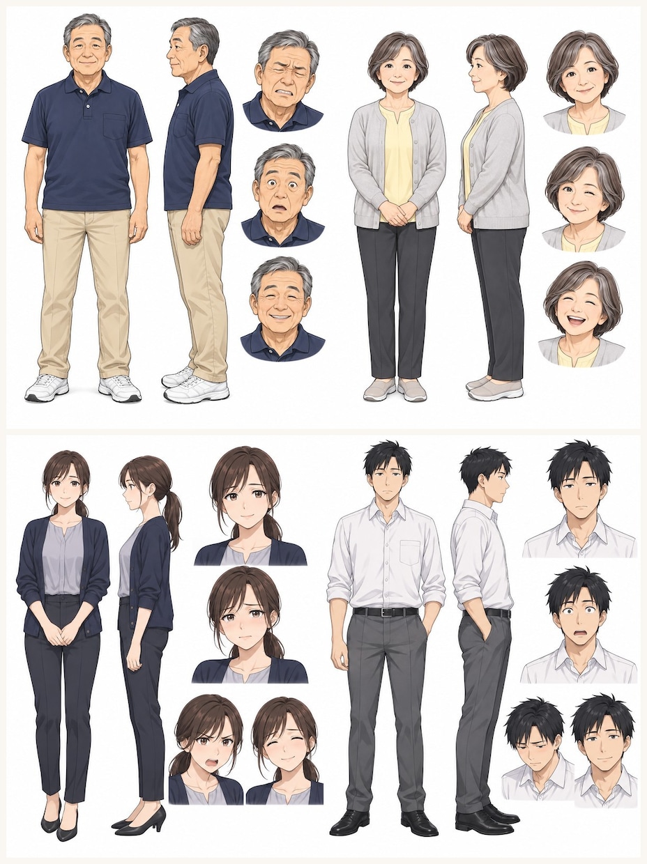 広告漫画を企画から作画まで一気通貫で作ります ターゲット心理→構成→キャラ→作画。長編でも顔が変わりません イメージ3