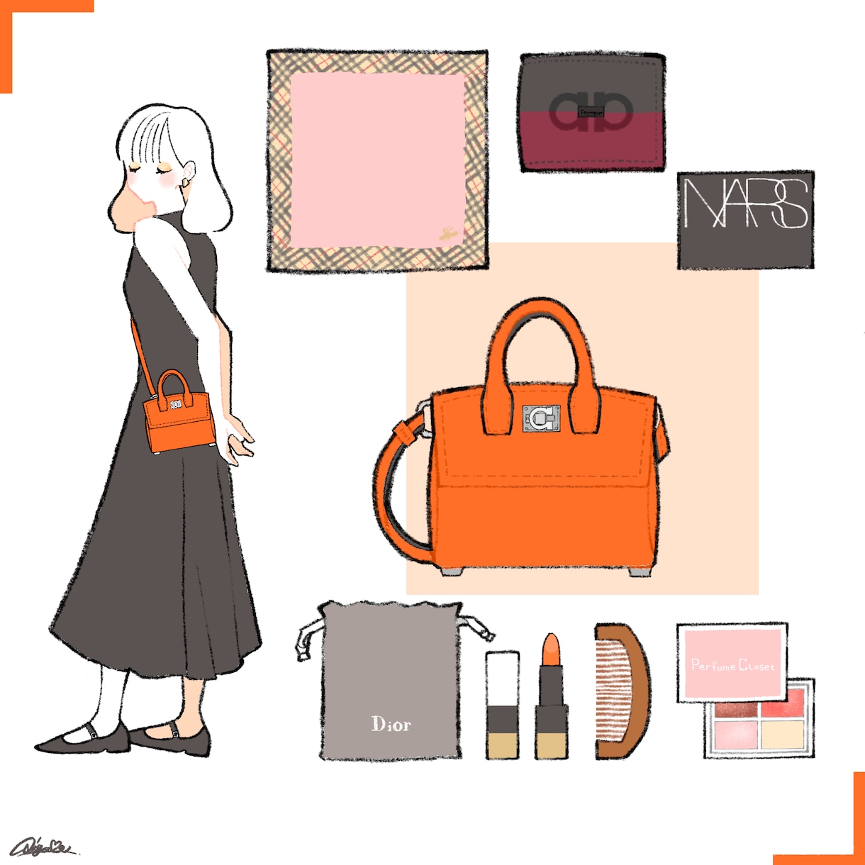 商用◎修正無料！オシャレで可愛いイラスト描きます 美容など女性向け実績多数！広告・挿絵・SNS・商品用イラスト イメージ5