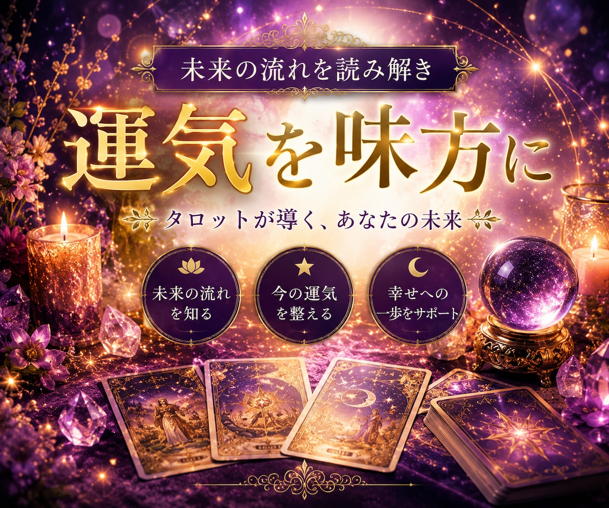 未来の流れを読み運気を味方につける鑑定をします この先あなたに訪れる未来を覗いてみませんか？ イメージ1