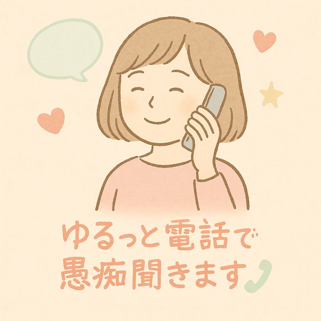 安心ボイスでゆるっと愚痴聞き！気持ち受け止めます 「ちょっと話したい」「疲れた」「ただ聞いてほしい」そんな時に イメージ1