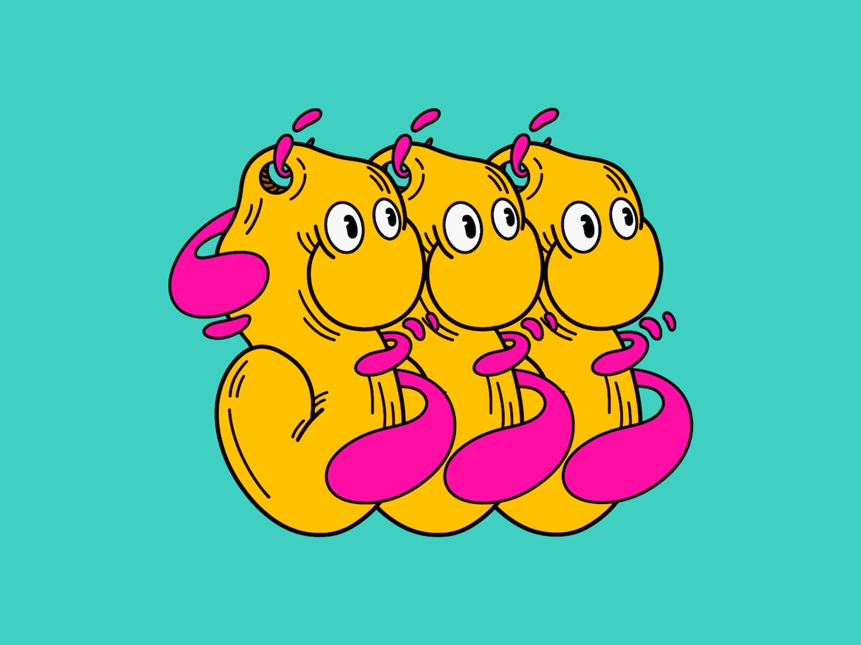 動物や生き物のオリジナルイラスト描きます 個性的で独特でポップなこの子ら イメージ3