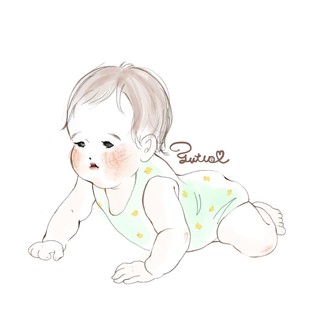 子供さんを可愛くキャラクター化して似顔絵描きます オシャレ！可愛い！お子さんの似顔絵をイラストで残します！ イメージ4