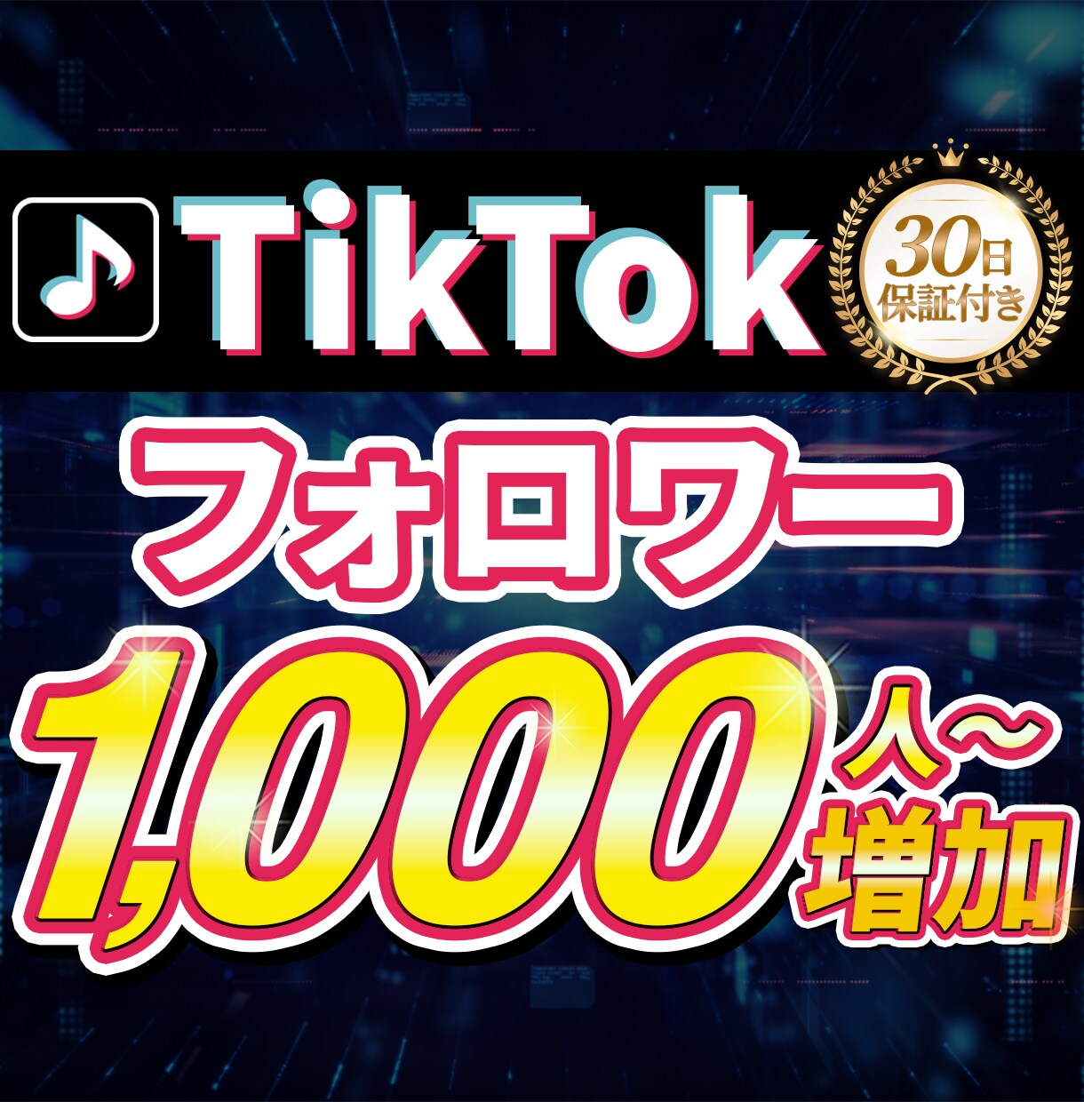 TikTok1000フォロワー増やします 拡散により1000フォロワー到達サポート！ イメージ1