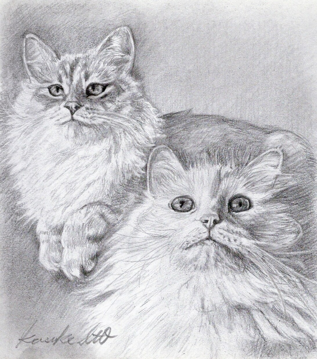 色紙にペット似顔絵をデッサンします 愛するペットの絵を飾って、愛情&運気アップ！ イメージ3