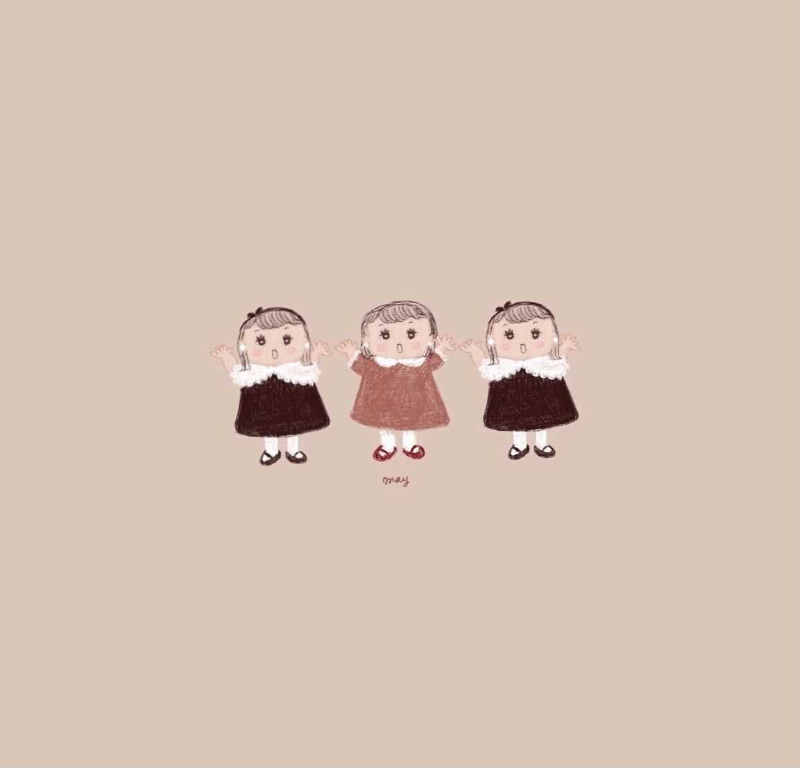 ほっこりきゅんな着せ替え似顔絵を描きます アイコンにも使える、あなたの全身コーデを纏った子のイラスト イメージ2