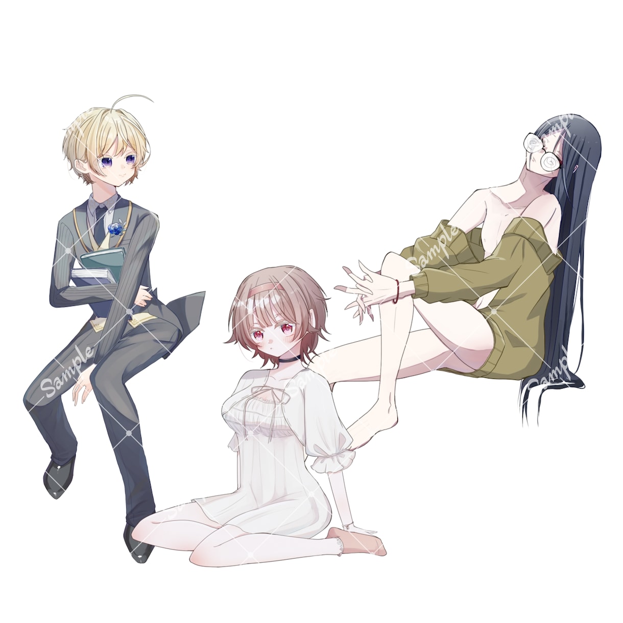 全身立ち絵イラスト作成します 可愛くてキラキラなタッチの全身イラスト作成します！ イメージ3