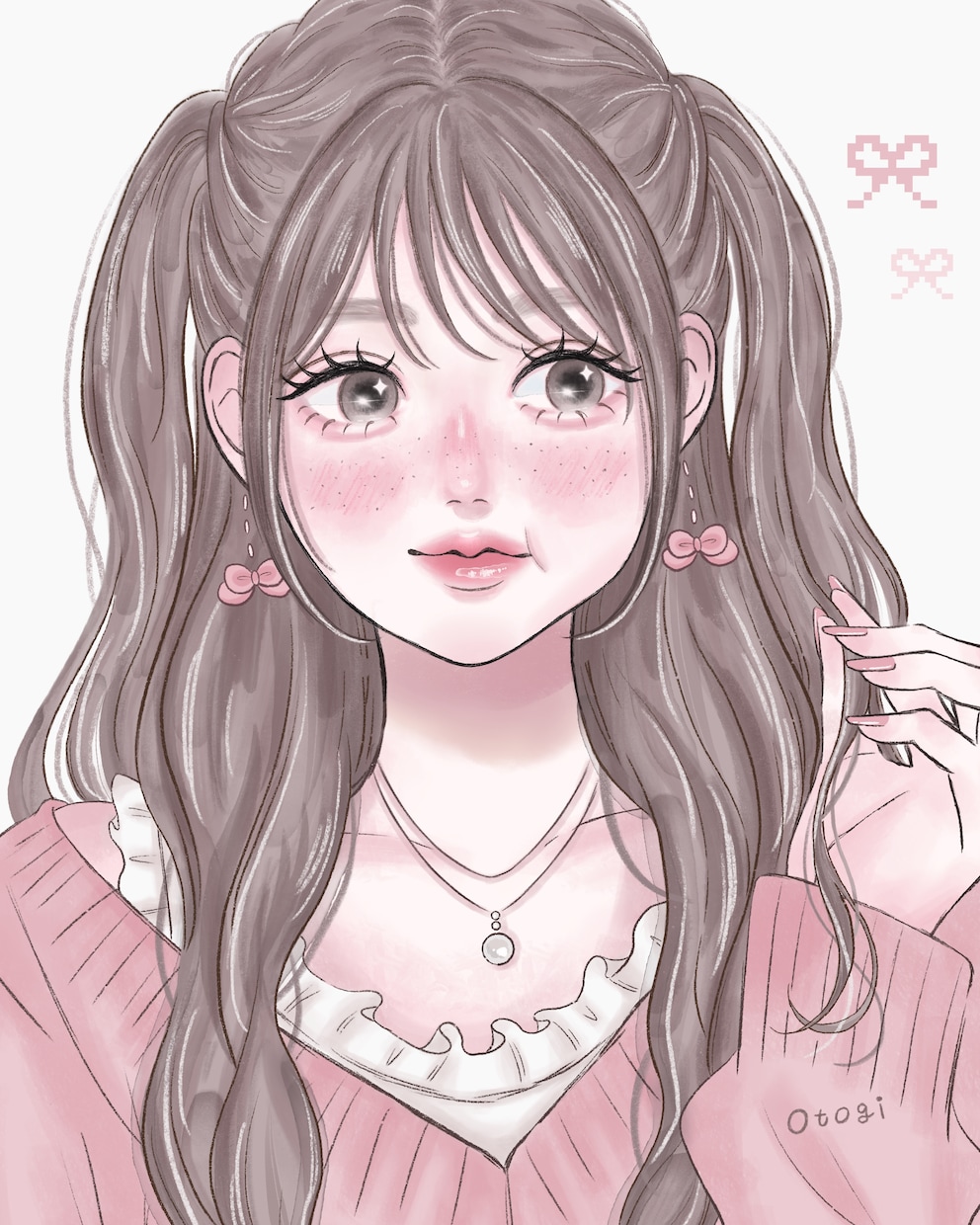 アナログ風×厚塗りの愛らしい女の子イラスト描きます SNSアイコンやオリジナルの一枚絵、プレゼントにおすすめ୨୧ イメージ6