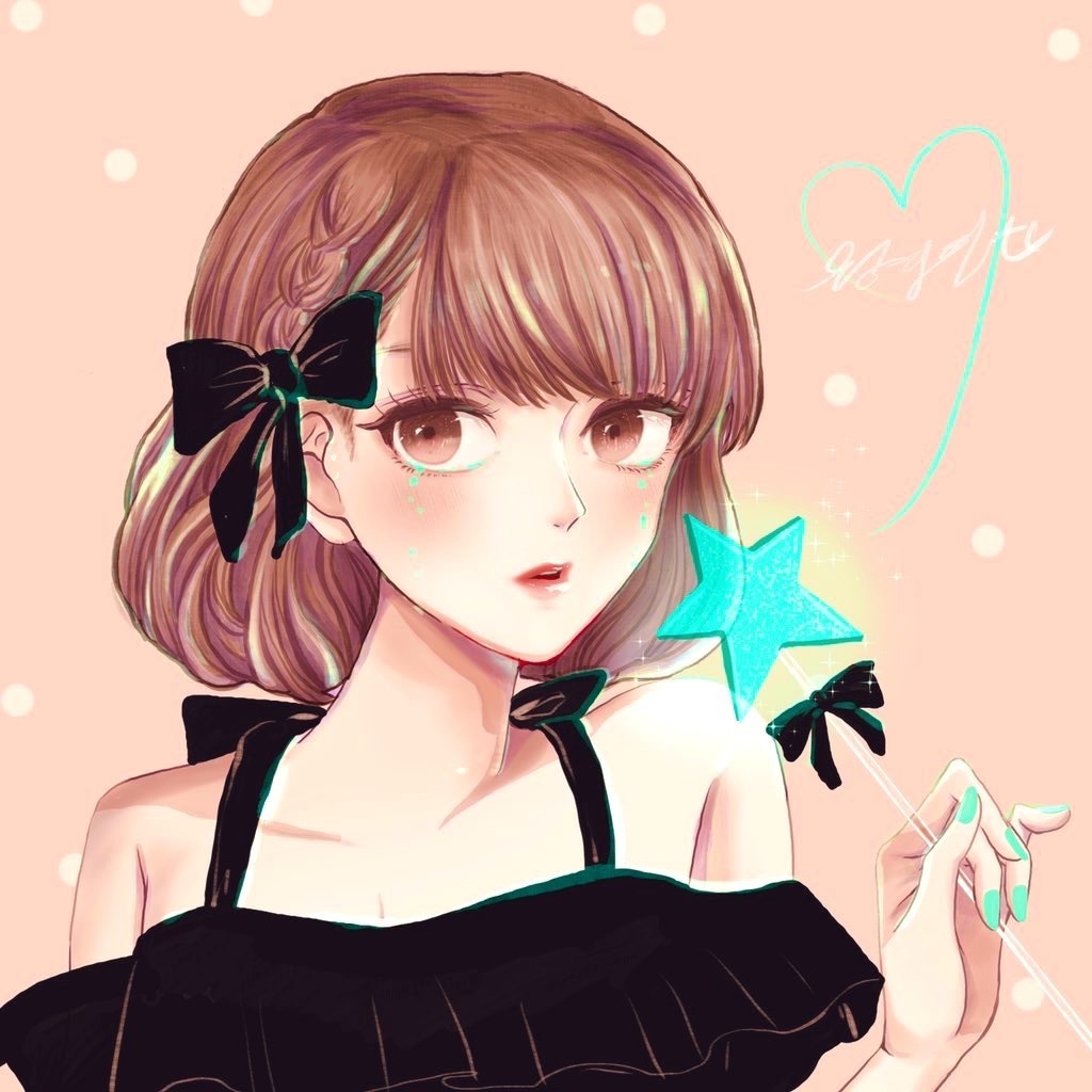キュートな女の子のSNSアイコンヘッダー制作します ワクワクする可愛い女の子のイラスト描きます！ イメージ1