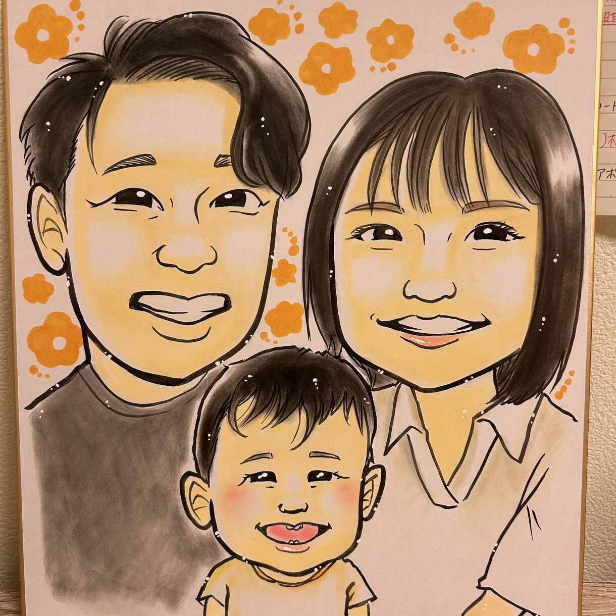やさしいタッチの似顔絵描きます あまりデフォルメせずやさしくやわらかな似顔絵です！ イメージ1