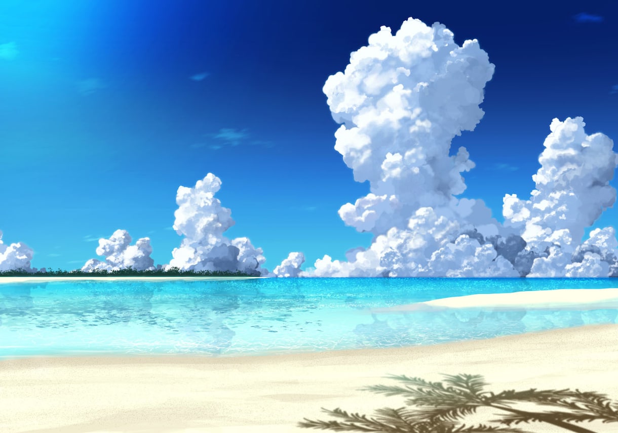 クオリティ高め・値段お手頃の空や海のデジ絵描きます お金が少ない！でも雑じゃない綺麗な空や海の背景が欲しい貴方へ イメージ4