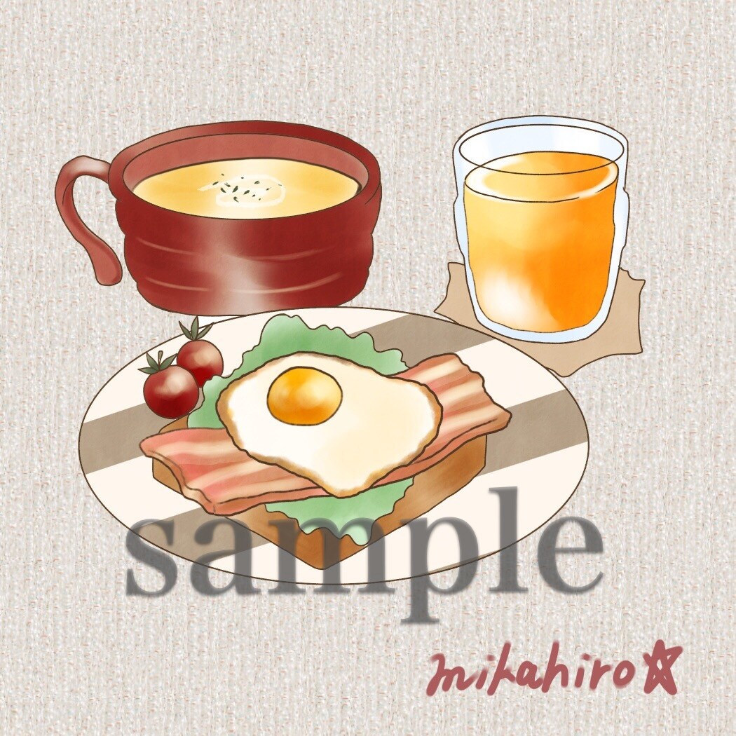 カフェのメニュー風＊食べ物のイラスト描きます メニューなどに使えるスイーツのイラストをお探しの方へ＊ イメージ4