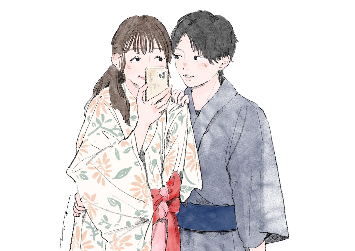 素朴であたたかな似顔絵描きます お客様の持つ空気感を大事に、やさしくあたたかいタッチで表現。 イメージ6