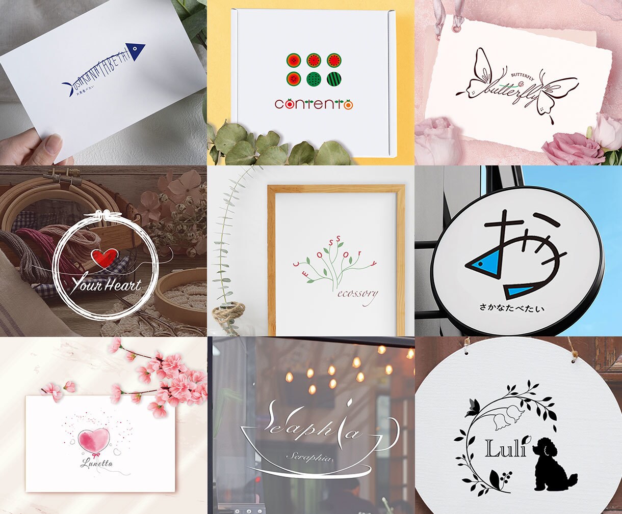 かわいい〜癒しのlogoを制作いたします 猫や鳥等の動物・花や草木等の植物・自然や妖精等をモチーフに。 イメージ2
