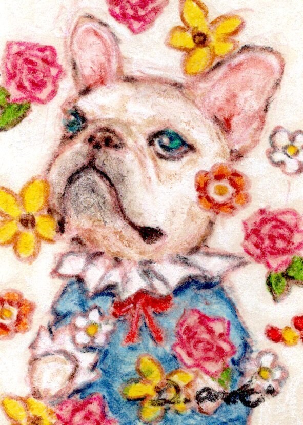 ミニミニサイズ☆ペットの肖像画を描きます ちょっとしたスペースに飾れる手のひらサイズのペット画☆ イメージ2