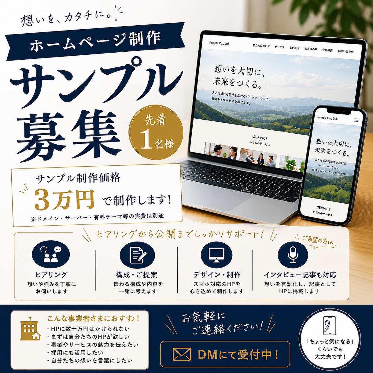 介護・医療事業者のためにホームページ制作します 【先着1名様特別】15万円→3万円のモニター価格で受注します イメージ1