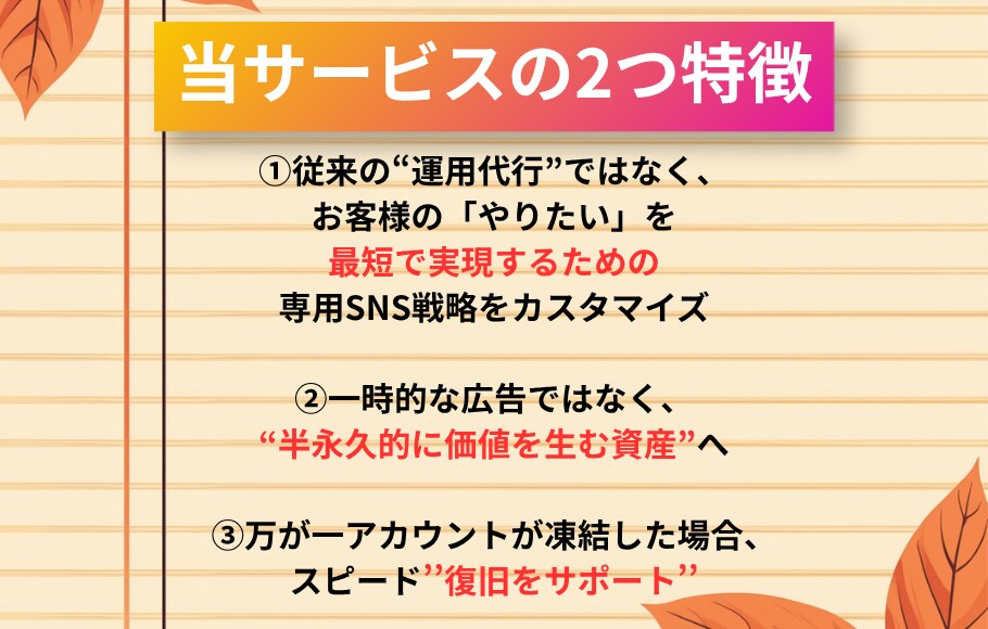 凍結対策！プロがSNSの運用代行をさせて頂きます X /Instagram/Tiktok運用代行サービス イメージ2