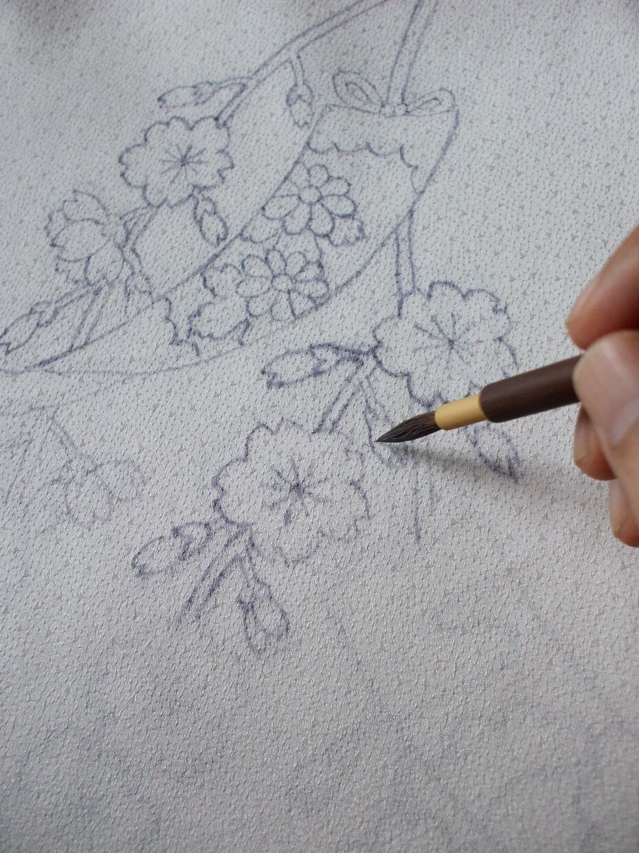 友禅・伝統工芸についてのスポット友禅教室ます 東京手描友禅の伝統工芸士として60年近いキャリアがあります イメージ5
