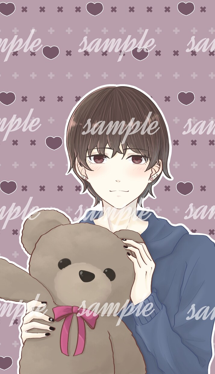 人物イラスト低価格で作成できます アイコンなどを作成したい方向け！動画のサムネにも イメージ1