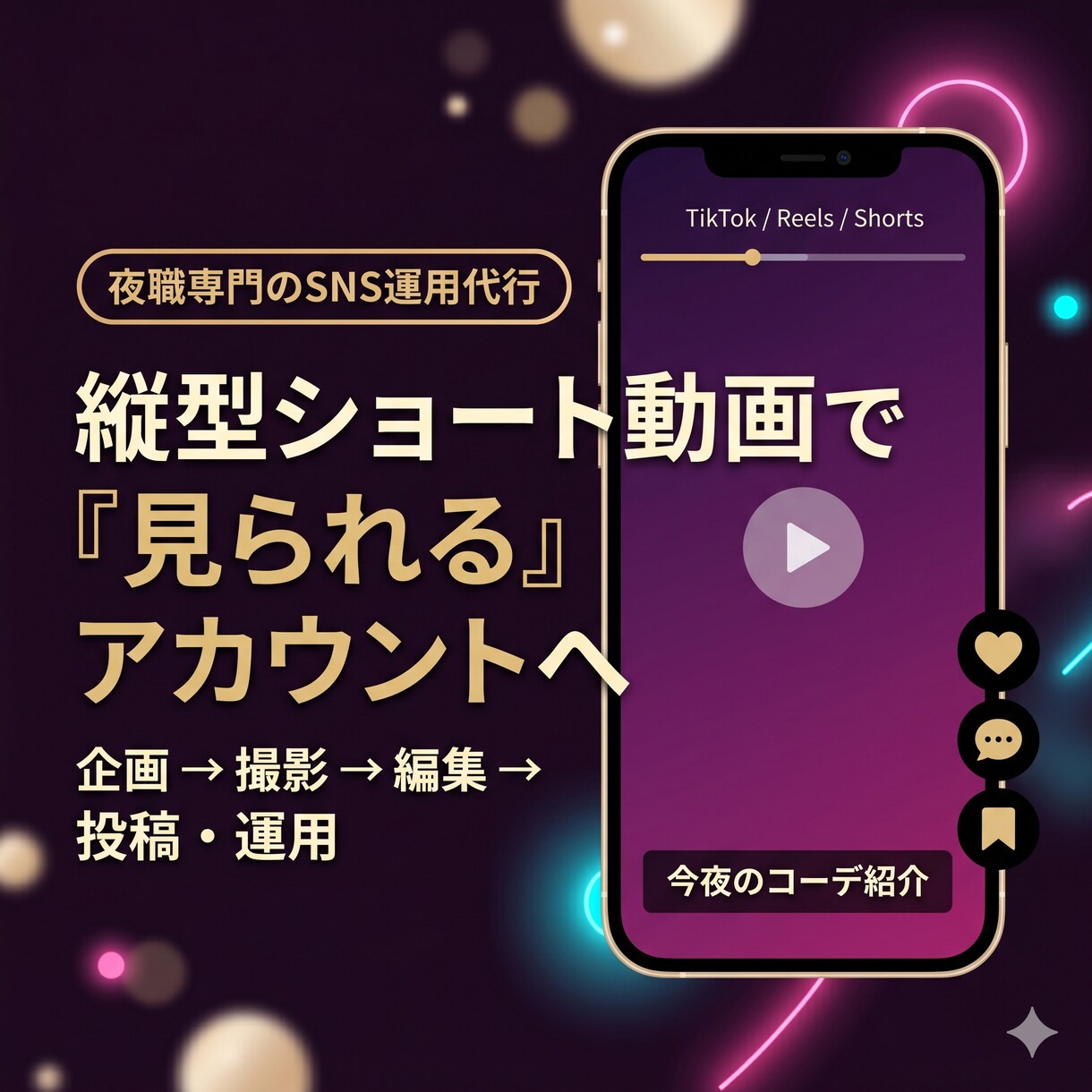 こだわりの動画でSNS運用をサポートします SNSを始めたい方を徹底サポート！ イメージ1