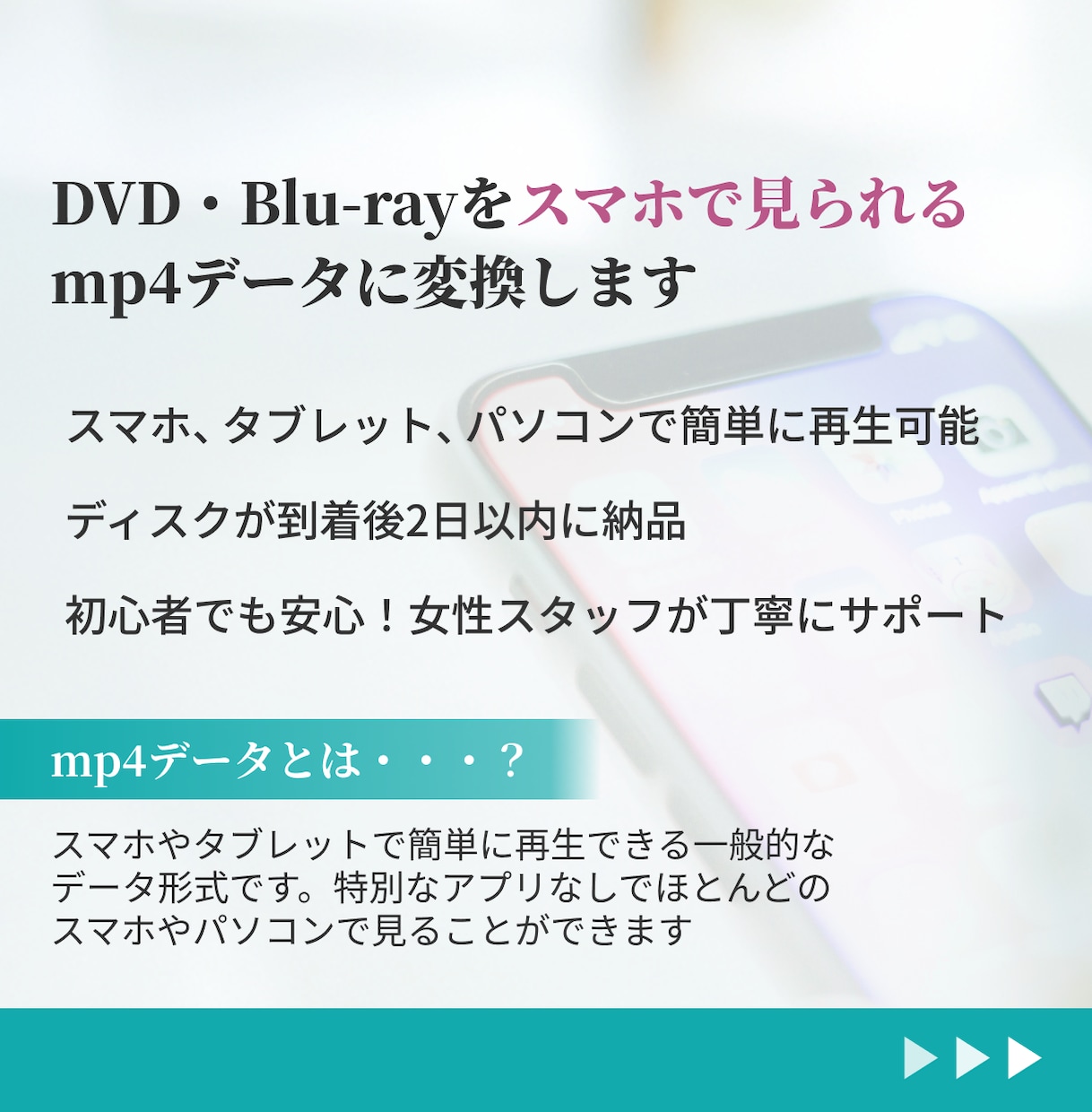 ココナラ最安値！DVDをスマホで見れるようにします あなたの大切な想い出を、もっと身近に イメージ2
