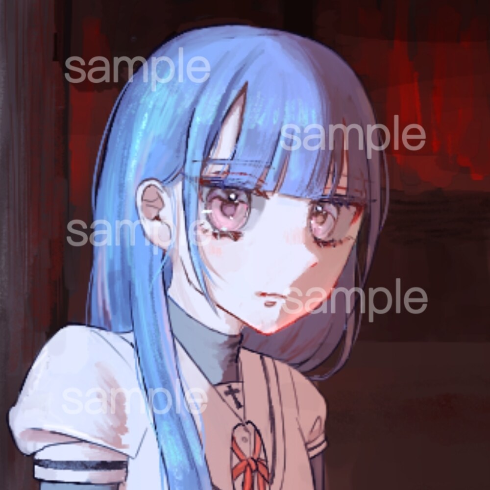 儚げで可愛い女の子イラスト描きます キラキラで儚い女の子のSNSアイコンやイラストを作成します イメージ1