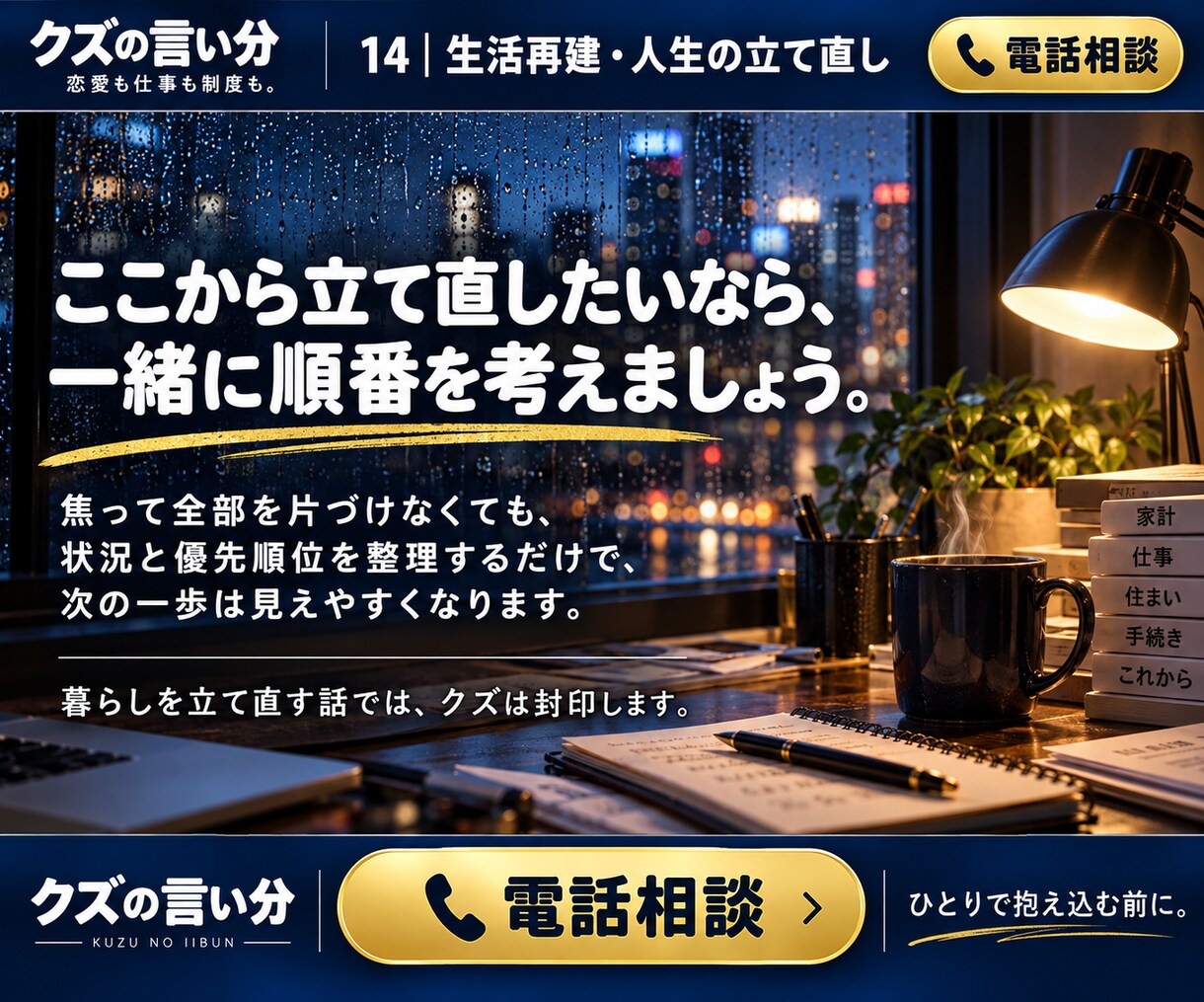 失業や暮らしの立て直しの悩みをお聞きします 仕事・住まい・生活費。失敗した側から話せます。 イメージ4