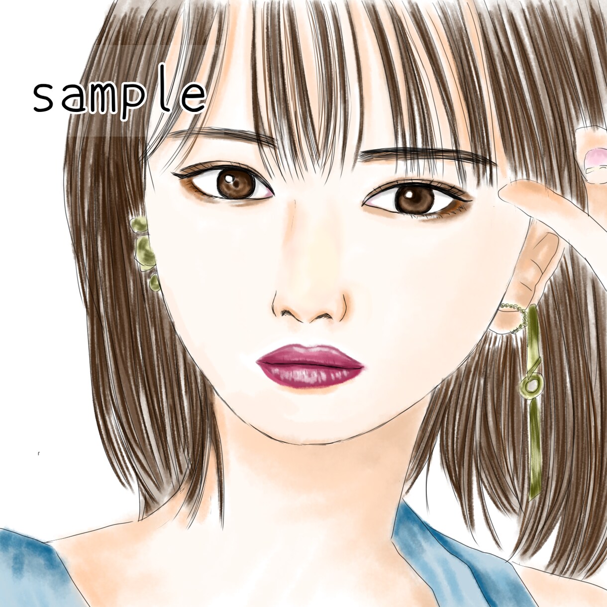 お写真をもとに本格的で綺麗な似顔絵を描きます 水彩風☆アイコンやプレゼントにもおすすめ！ イメージ10