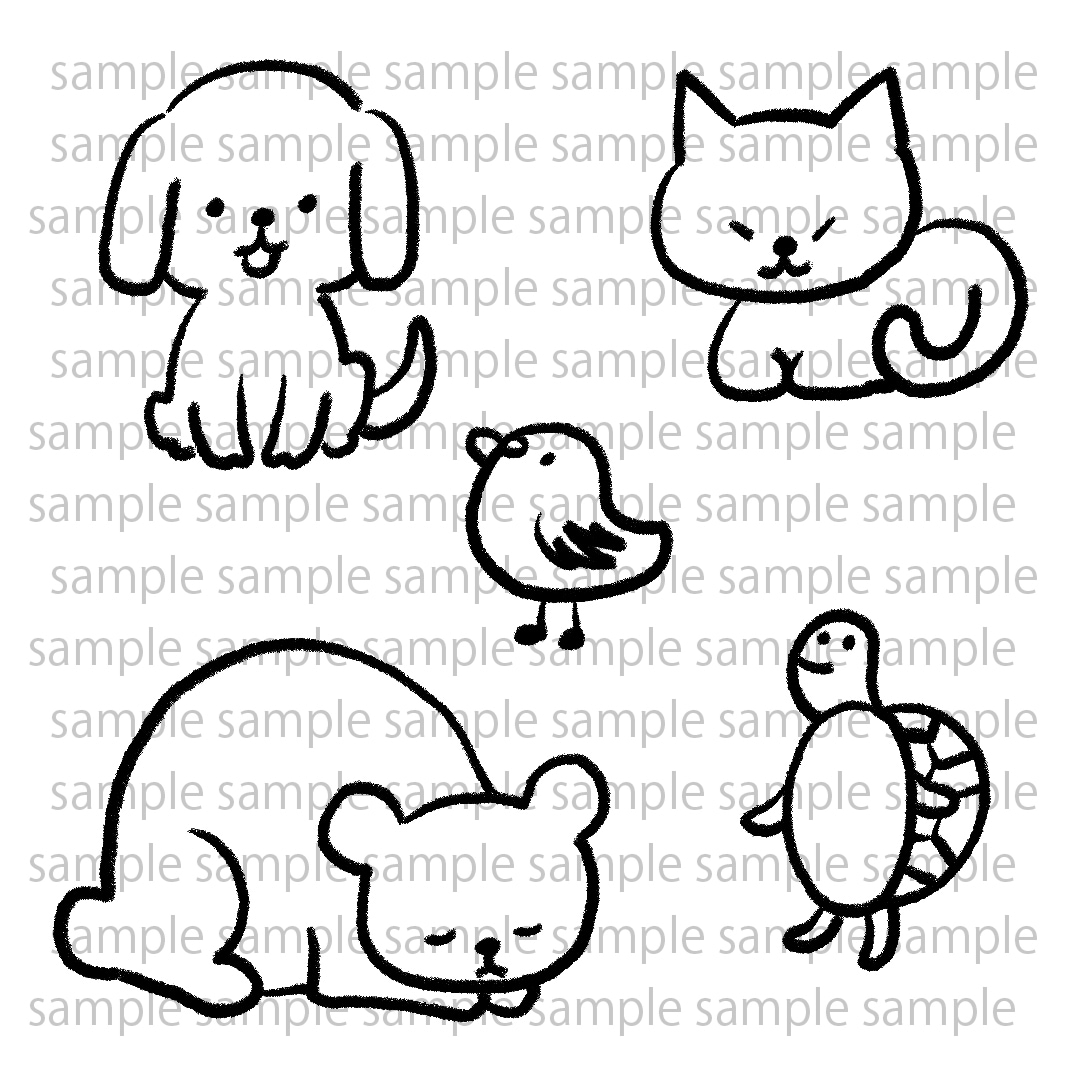 ゆる可愛い！モノクロイラスト描きます 修正何度でもOK！納得いくまで丁寧に イメージ4
