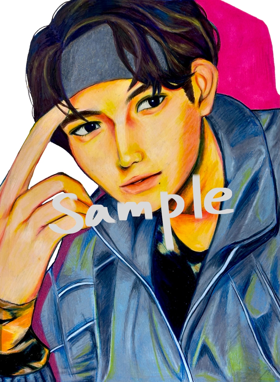 リアル×アート風に似顔絵を描きます 写真やイメージを元にアート風ポートレートを制作します イメージ4