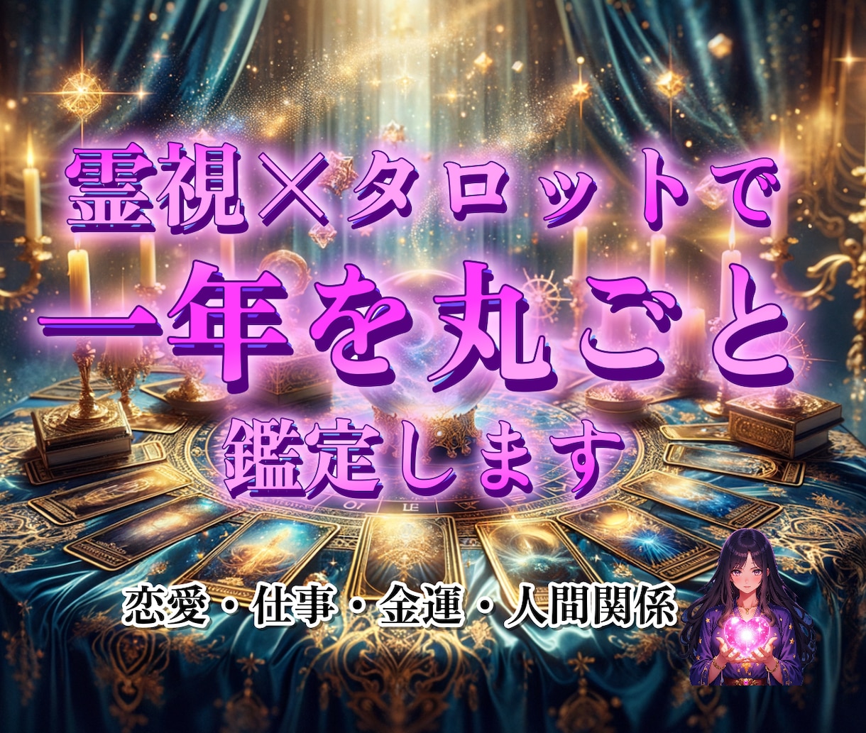 恋愛から仕事・金運まで一年分を総合的にお伝えします これからの一年を、恋愛・仕事・金運・人間関係まで総合鑑定 イメージ1