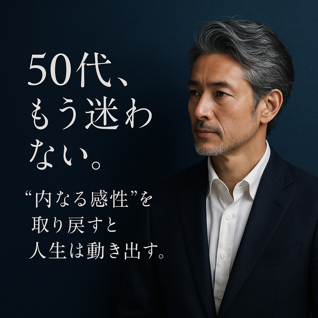 50代男性の感性を再起動します 人生後半の軸を整える深層キャリア相談 イメージ1