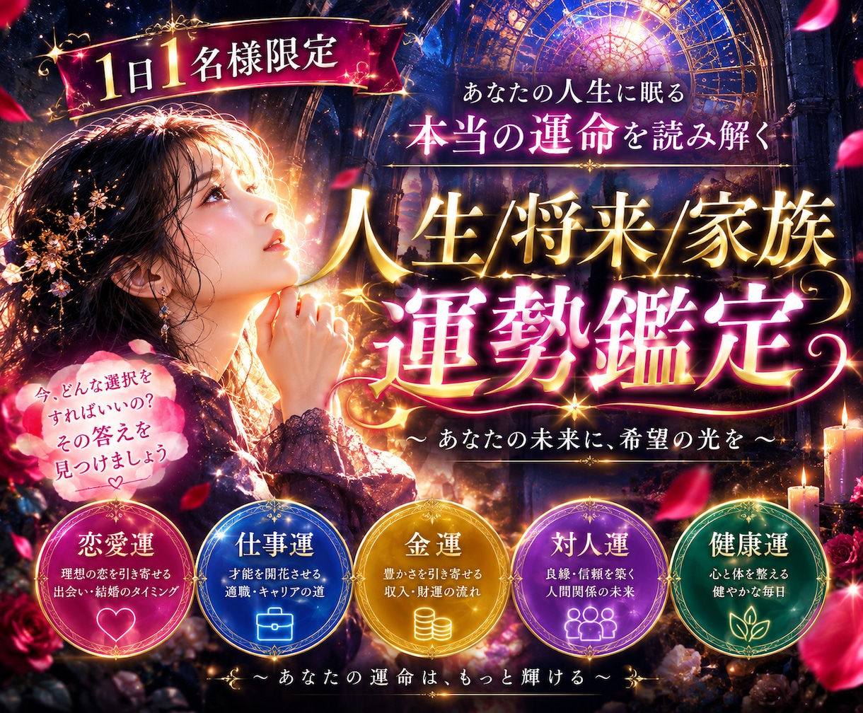あなたの人生攻略鑑定⭐将来視えてます もらわなきゃ損。あなただけの人生攻略鑑定 イメージ1