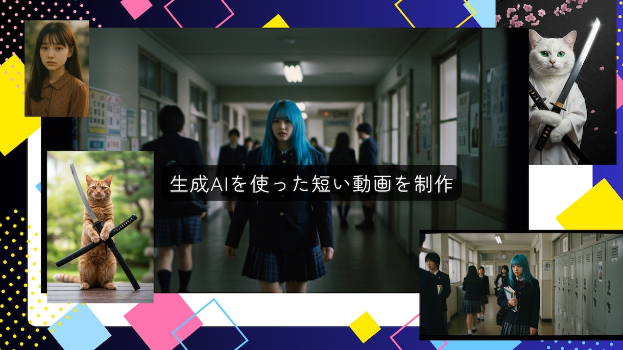 SNS用の動画を作成します TikTok等の短い動画をAIを使って作成します イメージ1