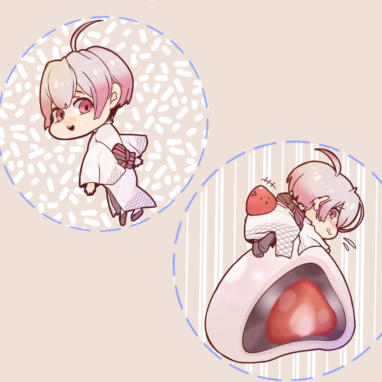 SD（デフォルメ）キャラのイラストお描きします まるっとかわいいアニメ風タッチ イメージ1