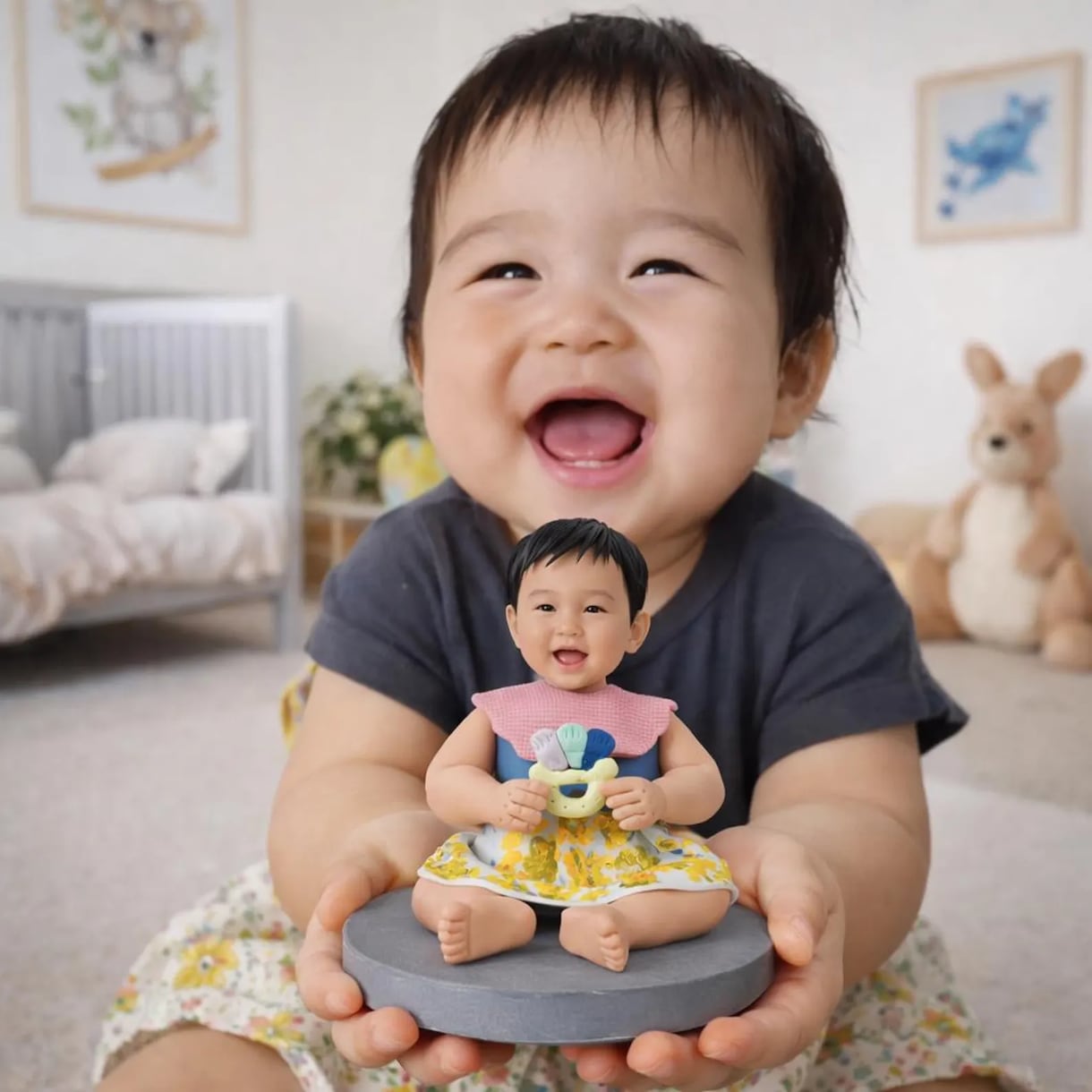 写真から作るオーダーメイド子供フィギュアます キッズの成長記念にのギフト｜赤ちゃん似顔人形｜出産祝い イメージ1