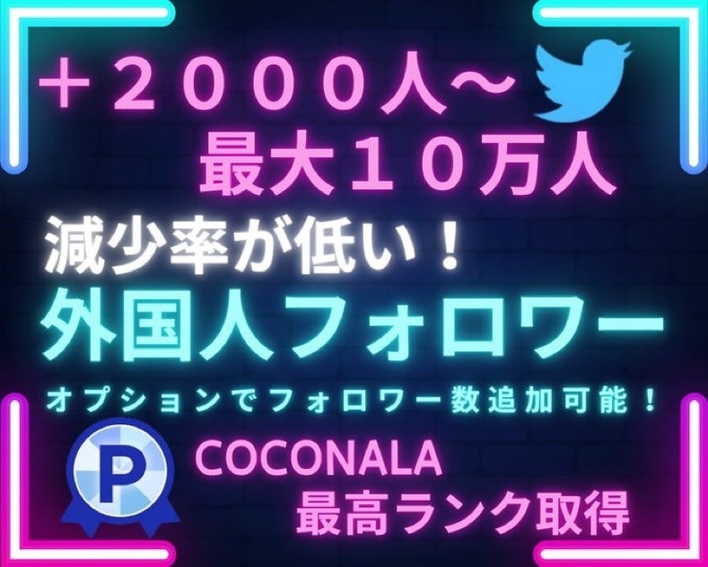 X・旧Twitterの外国人フォロワーを増加します 減少率10%未満！Xフォロワー2000増加！30日減少保証！