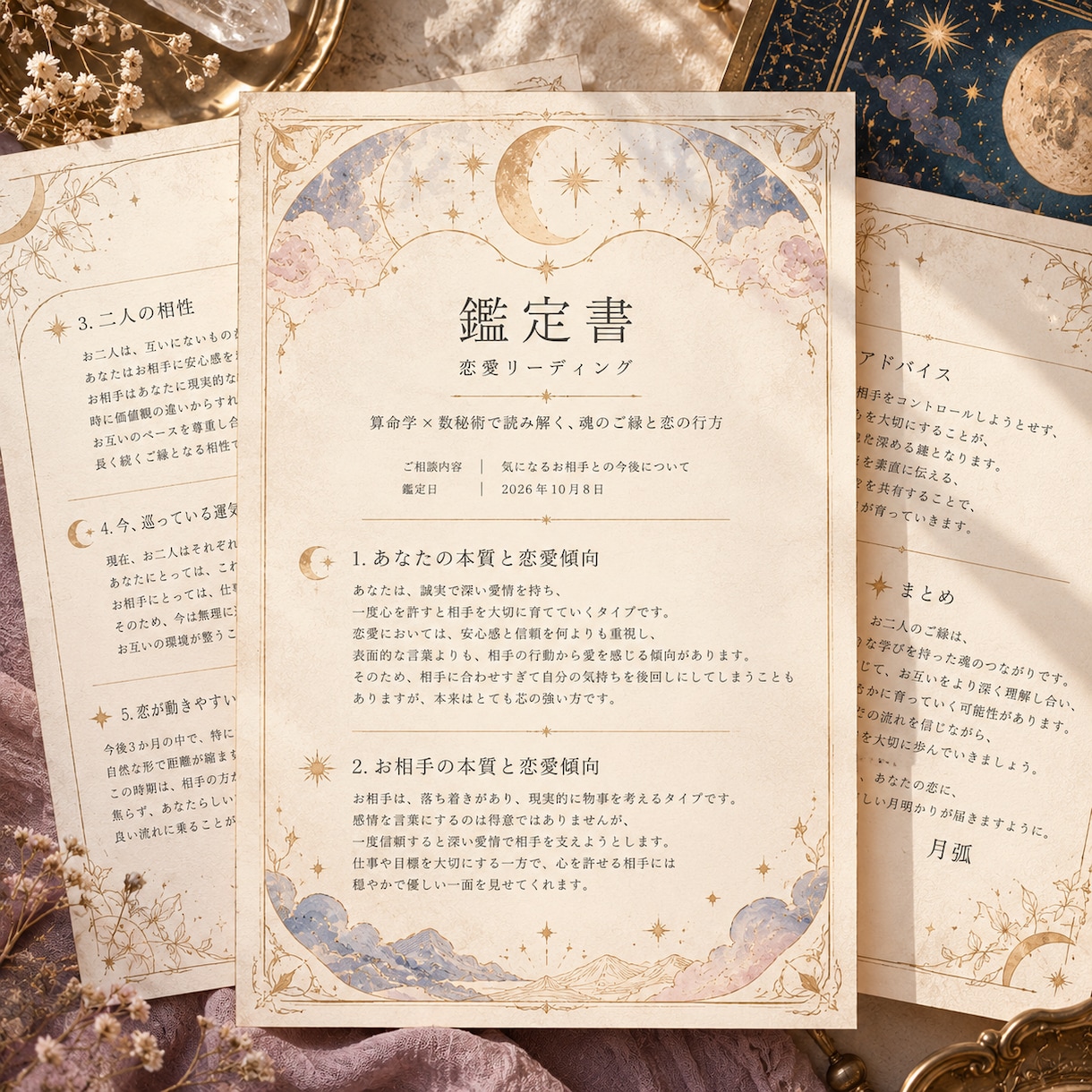 恋愛占い♡算命学×数秘で魂のご縁と恋展開を鑑定ます 復縁・片思い・複雑愛♡お相手の本心をリーディングします イメージ2
