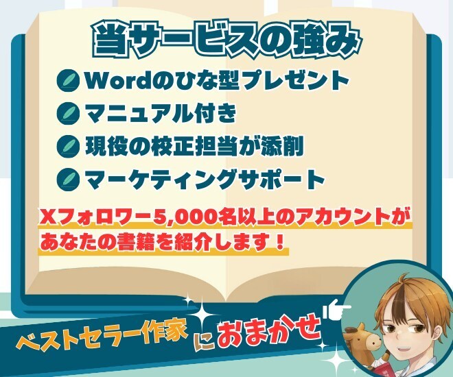 短期集中型でお得！Kindle出版サポートします マニュアル＆Wordひな型つき！校正担当が書籍をチェック イメージ4