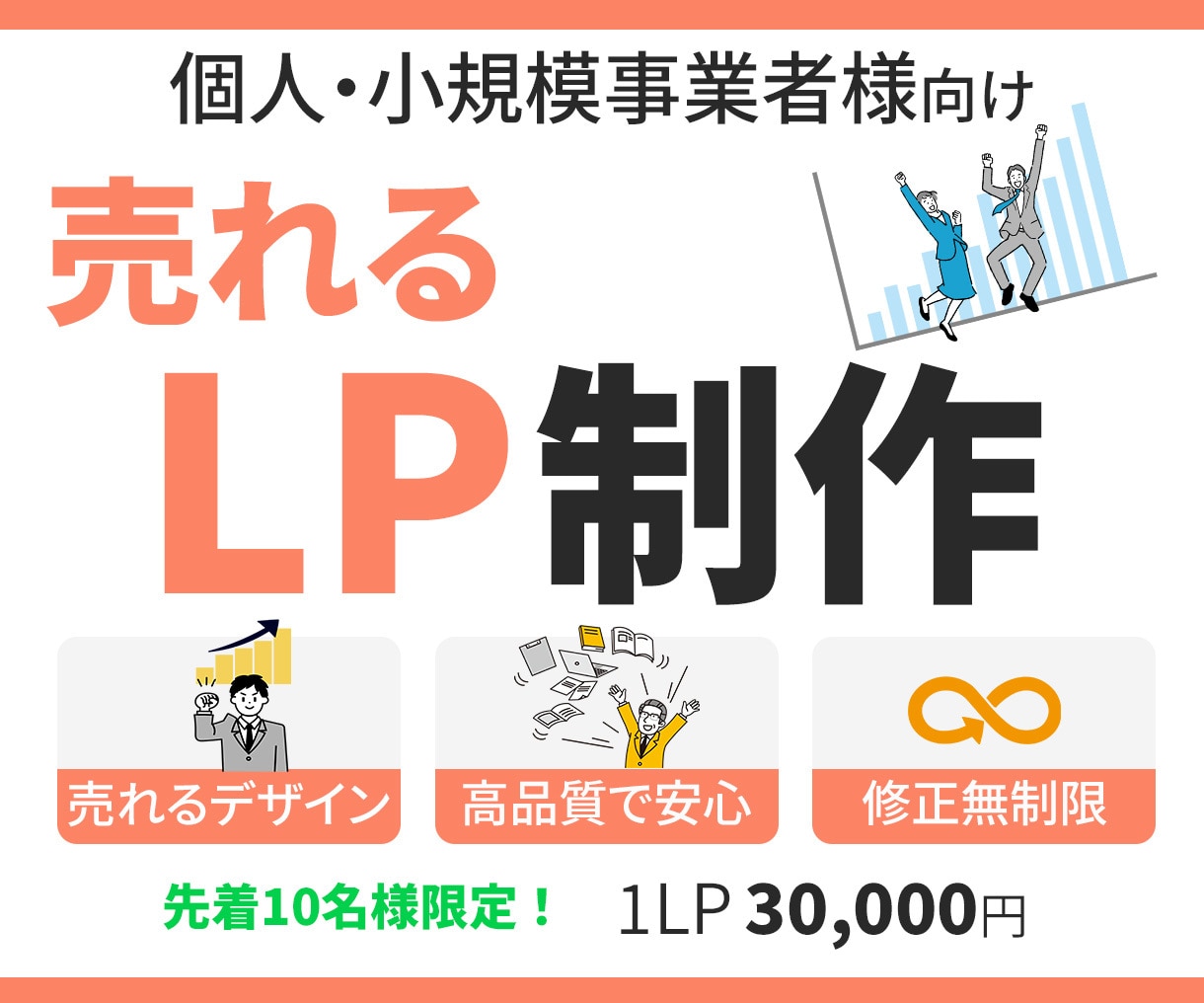 売れるLPデザイン制作（修正回数無制限）します 先着10名様30,000円、初めての方も丁寧に対応します。 イメージ1