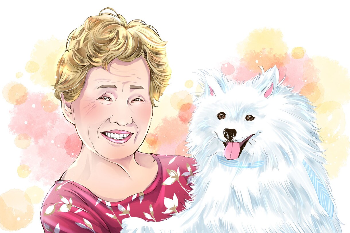 ペットとの似顔絵描きます ペットとのあたたかい似顔絵お描きします（データ納品） イメージ2