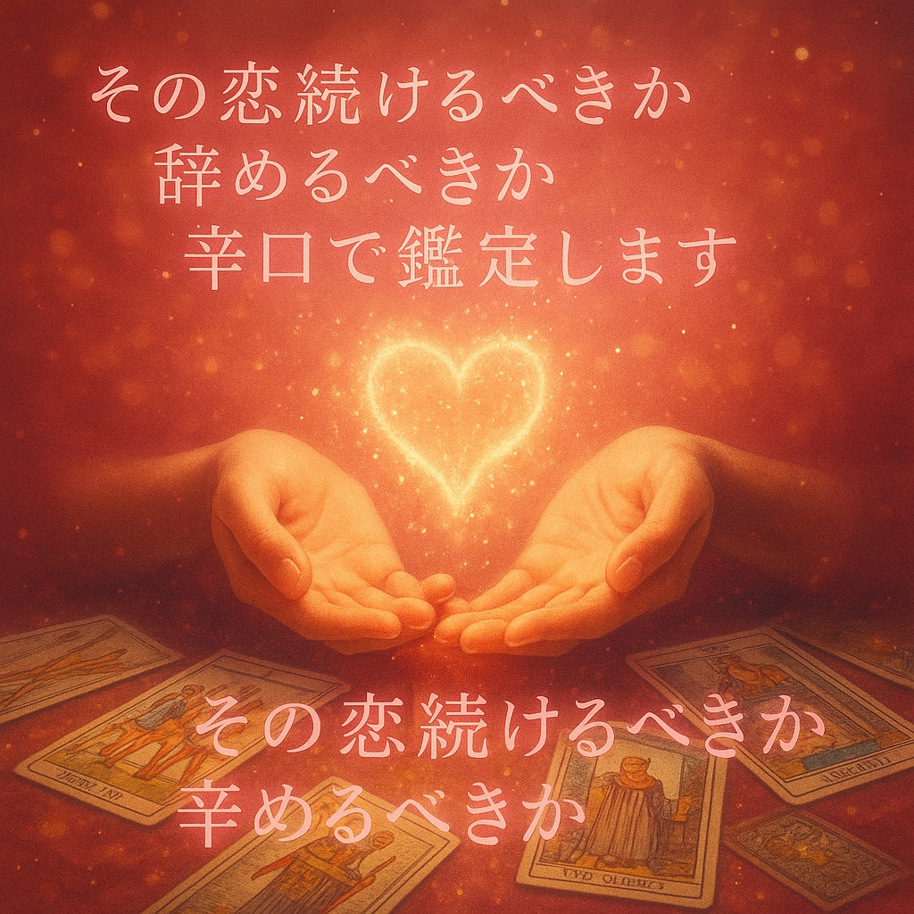 この恋続けるべき？やめるべき？辛口真実お伝えします 辛口恋愛ジャッジ｜続けるべきかやめるべきか鑑定 イメージ1