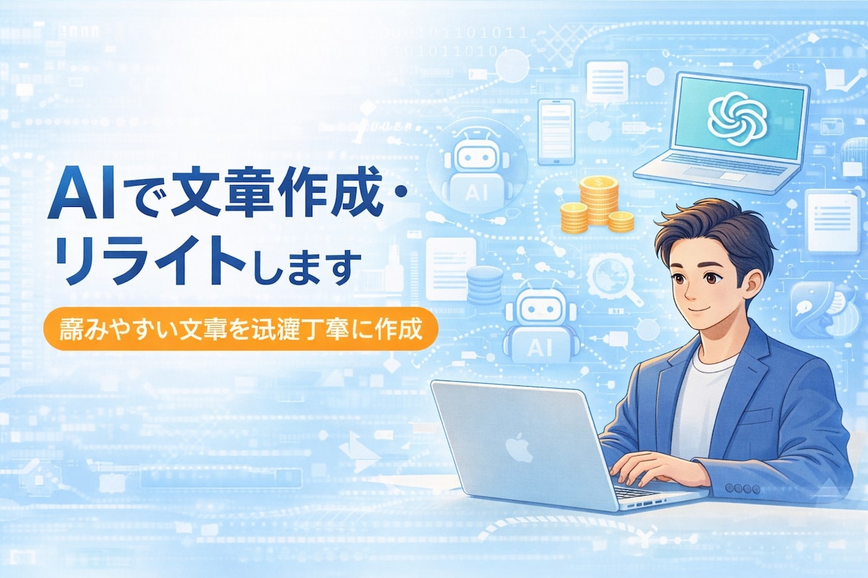 AIで文章作成・リライトします 読みやすい文章を迅速丁寧に作成 イメージ1
