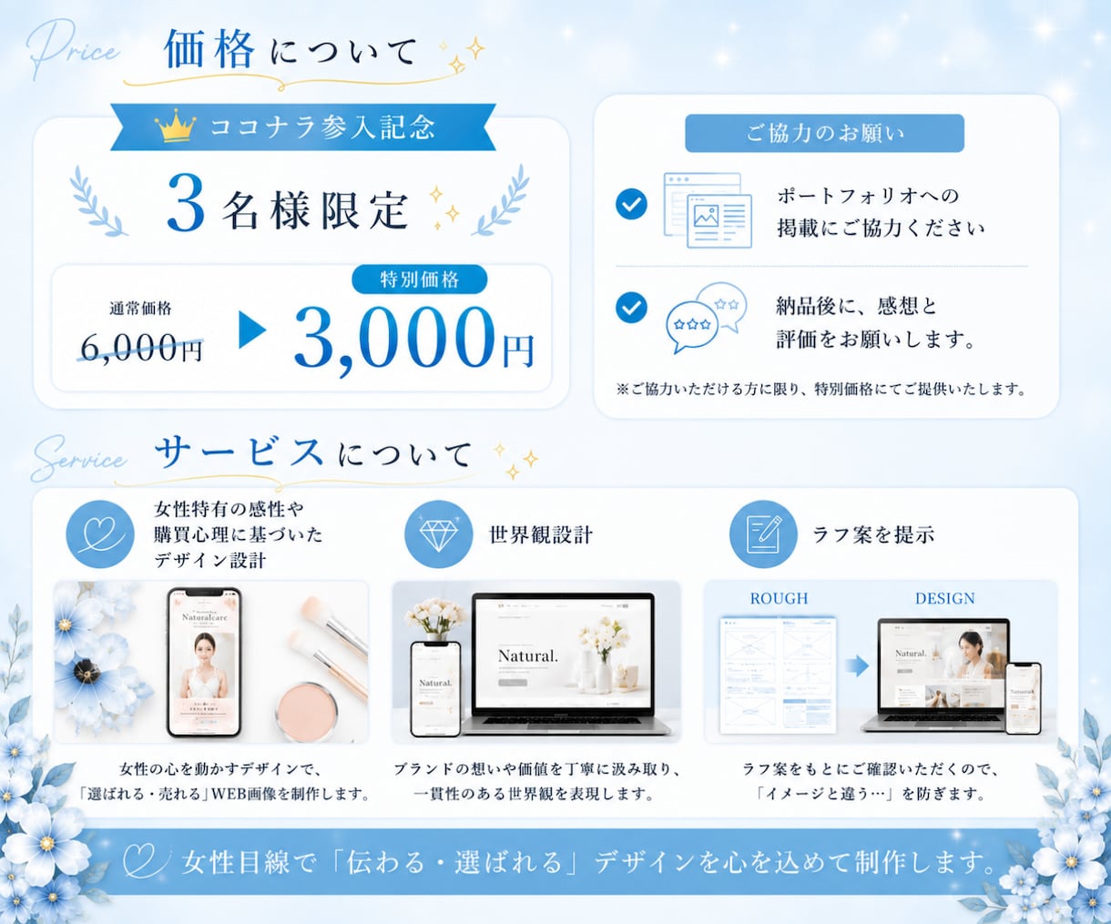 3名限定★女性に選ばれるバナー・ヘッダー作成します クリック率UP！女性向けサービスのWEB画像を制作いたします イメージ2